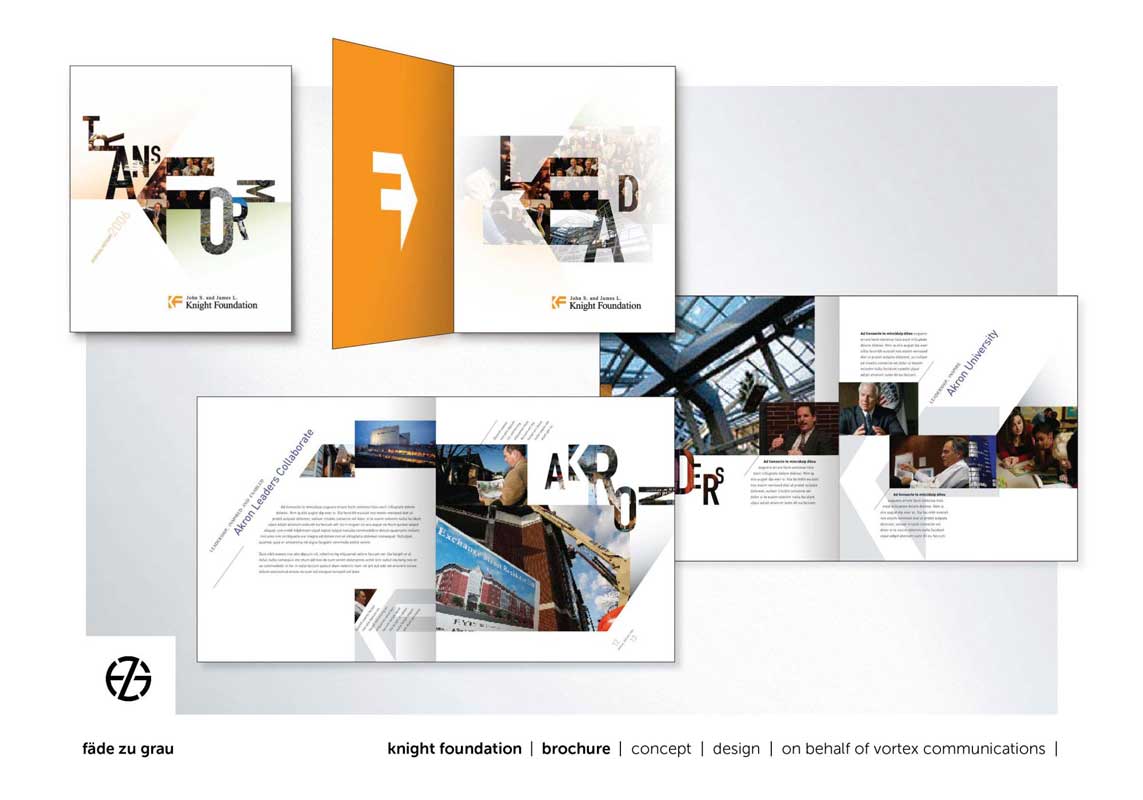 graphic design annul report for knight foundation