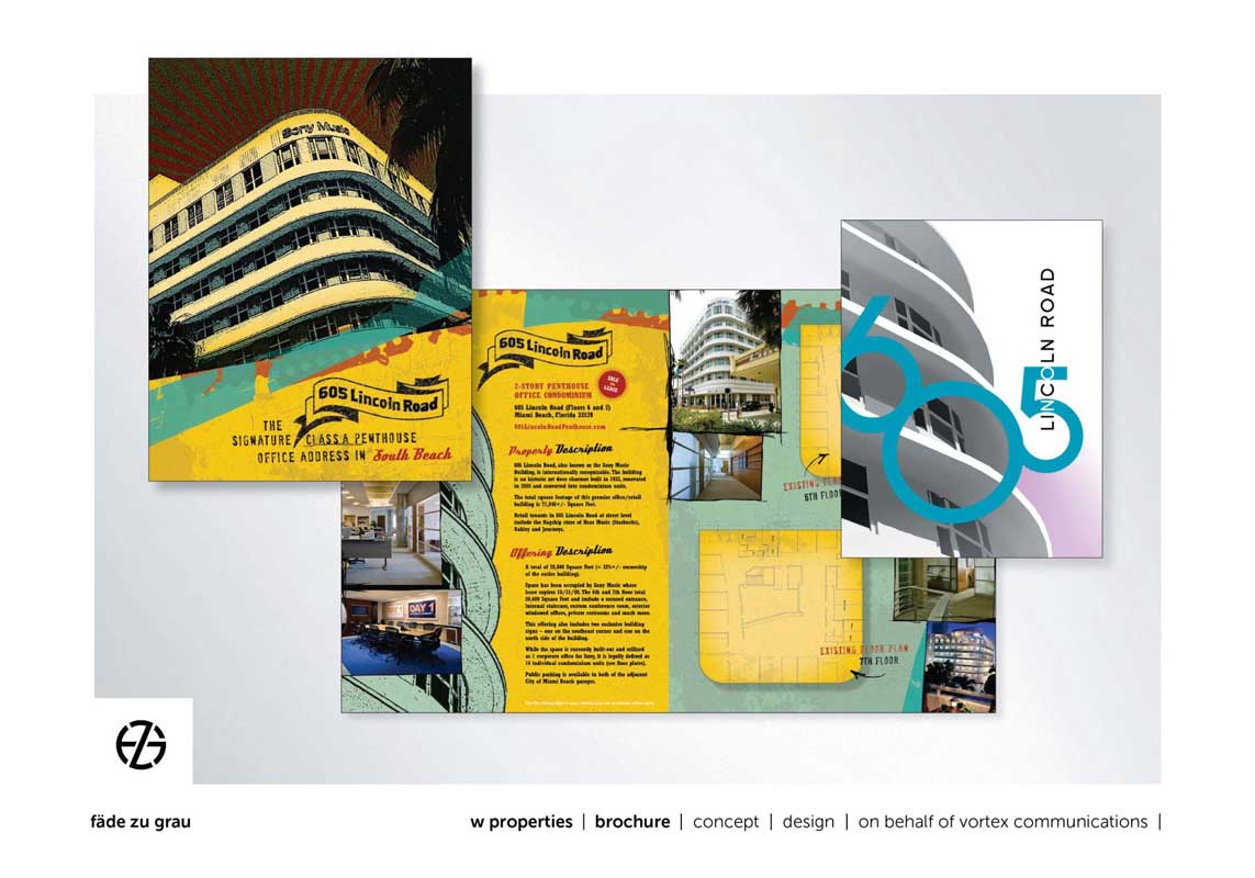 graphic design brochures for miami beach 605 lincoln road