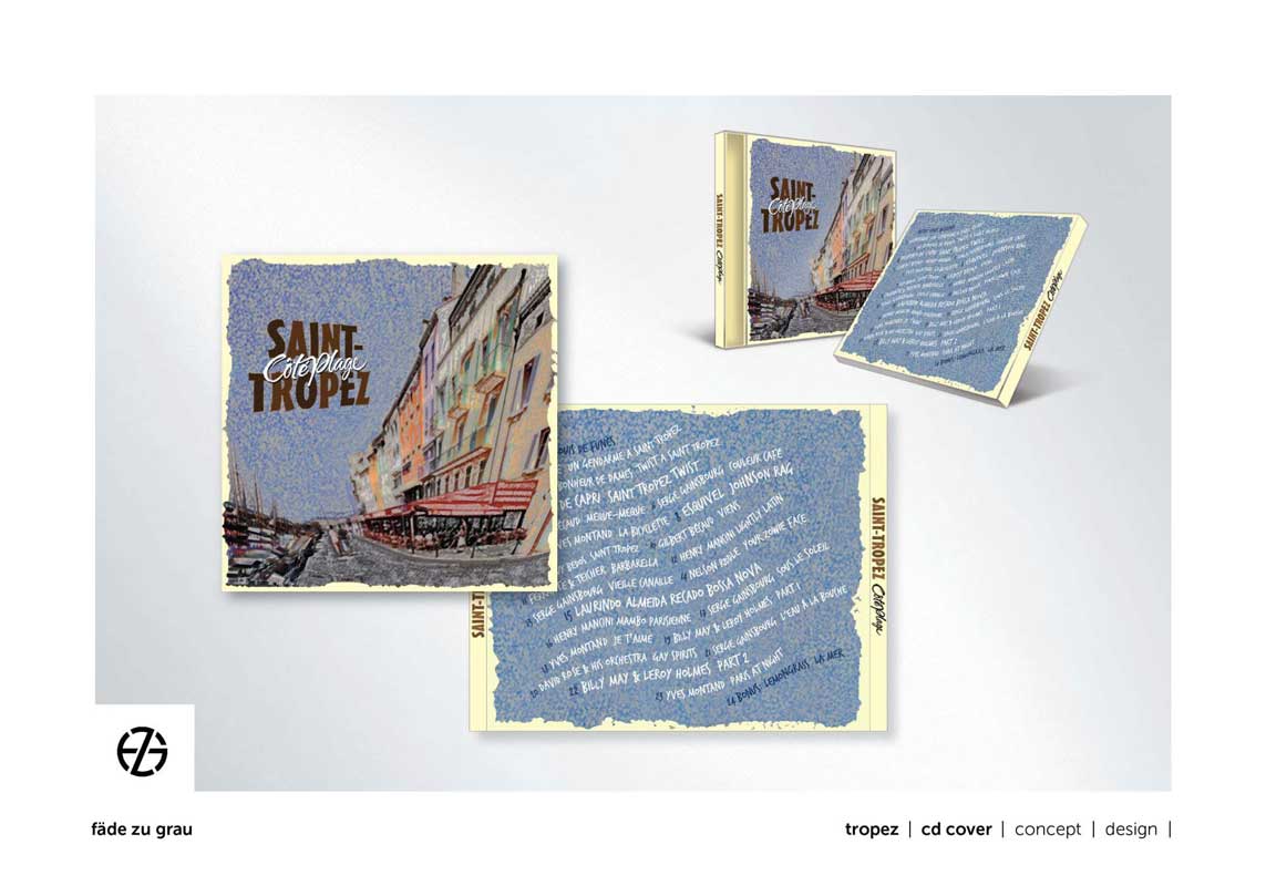 graphic design cd cover for "saint-tropez cote plage"