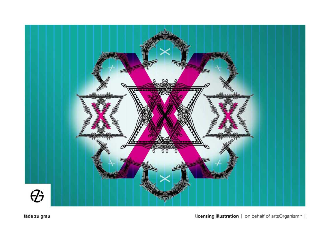 graphic design of the letter X