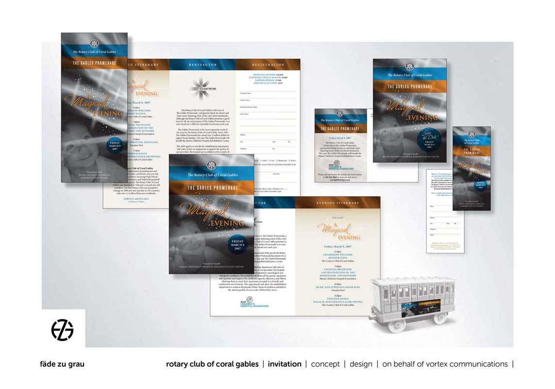 graphic design brochure and invitation package
