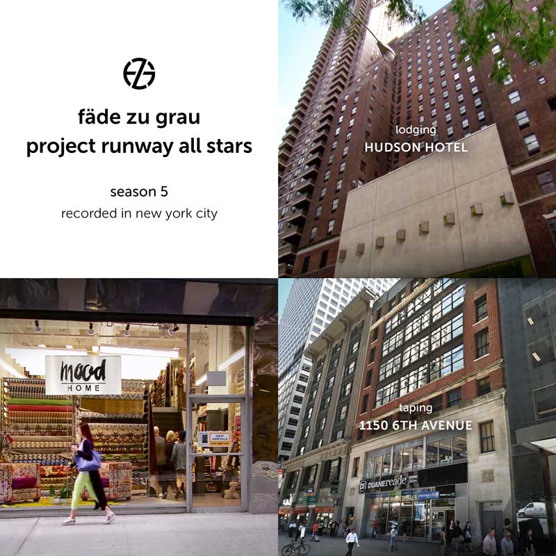 images of hudson hotel, mood fabrics and 6th avenue new york